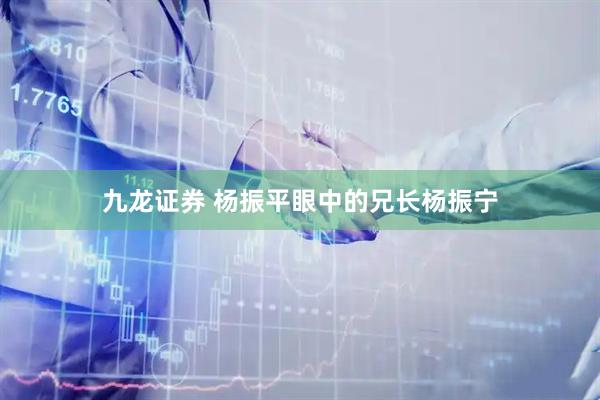 九龙证券 杨振平眼中的兄长杨振宁