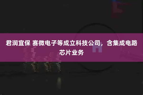 君润宜保 赛微电子等成立科技公司，含集成电路芯片业务