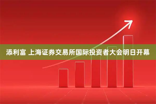 添利富 上海证券交易所国际投资者大会明日开幕